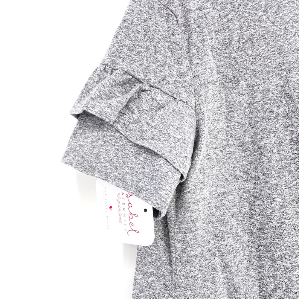 Ingrid & Isabel Maternity Ruffled Dress Shirt M/L - Picture 4 of 7